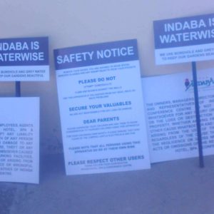 Parking bay signs